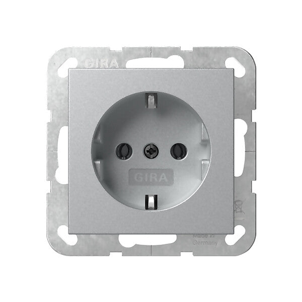 Gira Steckdose o.Kr. Alu 446626